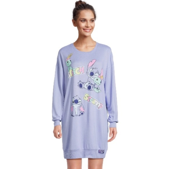 Disney Stitch Lavender Sweatshirt Dress - Picture 3 of 10
